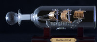 Корабль в бутылке "Golden Hind"