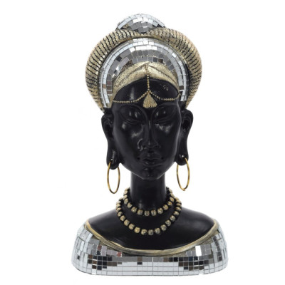 Фигурка декоративная "Африканка в чалме", L13 W7 H21 см