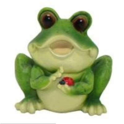 Декоративная садовая фигурка "Лягушонок с божьей коровкой"   