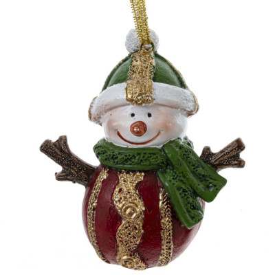 Изделие декоративное подвесное "Снеговик", L8 W4 H8,5 см, 2в.