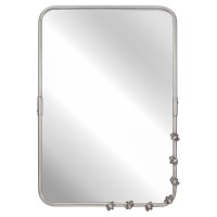 Зеркало настенное в латунной раме "Пчёлы" посеребрение