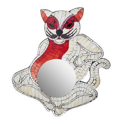 48-002-04 Панно "Кот" (мозаика, о.Бали)