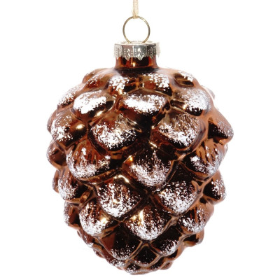 Украшение новогоднее "Снежная шишка", L8 W8 H11 см, 2в.