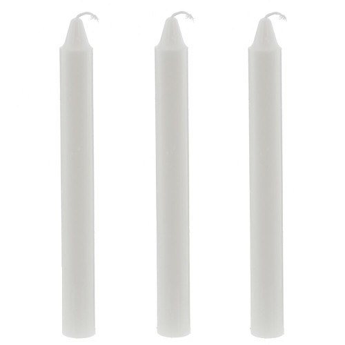 Набор из подсвечника и 3-х свечей, L7 W2,5 H27 см