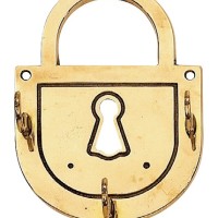 Металлическая вешалка для ключей "Замок"