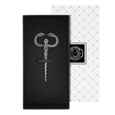 Штопор "Змея" посеребренный полированный с чернением