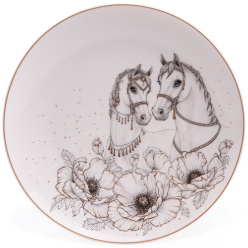 Тарелка закусочная "Лошади" 20,5 см