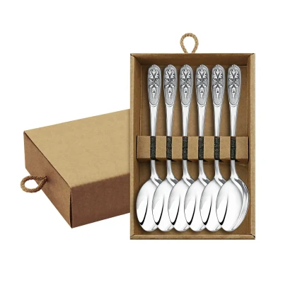 Набор чайных ложек "Визирь" посеребренный с чернением