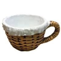 Кашпо декоративное "Плетеная чашка"   