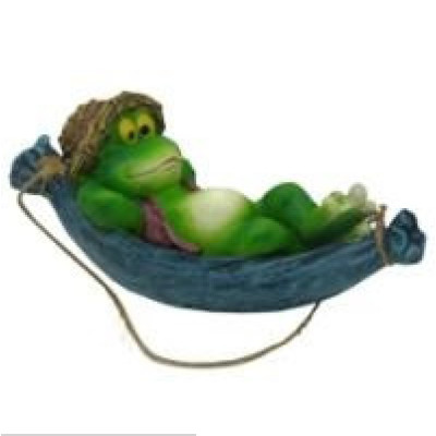 Декоративная садовая фигурка "Лягушонок в гамаке"    