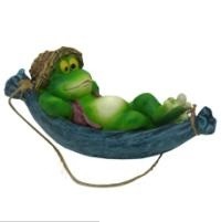 Декоративная садовая фигурка "Лягушонок в гамаке"    