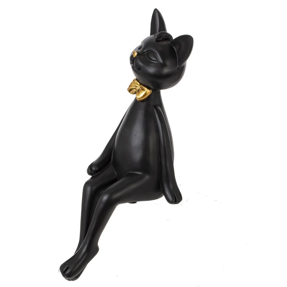 Фигурка на полку "Чёрный кот", L8,5 W7,5 H27 см