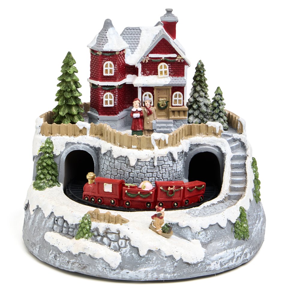 Музыкальная Статуэтка "Загородный Домик" с Led-подсветкой 19,5х19,5х17,5 см Музыкальная Статуэтка "Загородный Домик" с Led-подсветкой 19,5х19,5х17,5 см