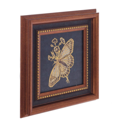 Панно "Бабочка в цветах" L32 W4 H32 см