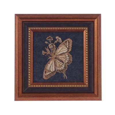 Панно "Бабочка в цветах" L32 W4 H32 см