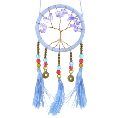 Ловец снов голубой 14см, d.6см