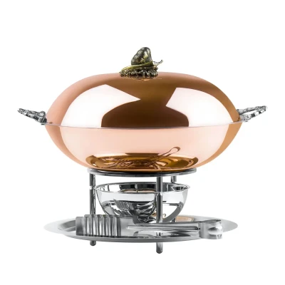 Мармит "Чеснок"   медный с лужением  с латунными литыми элементами