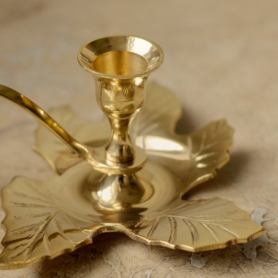 Подсвечник латунь резная h-17 см