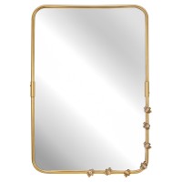 Зеркало настенное в латунной раме "Пчёлы" антик