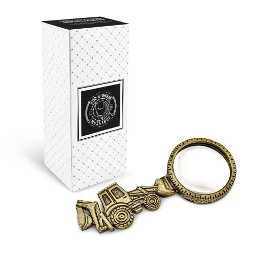 Лупа "Экскаватор"  латунная с чернением