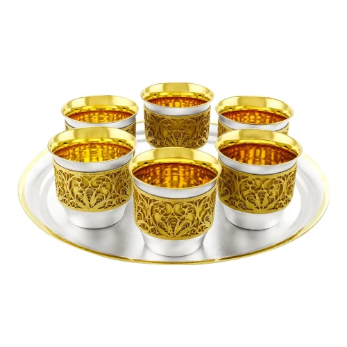 Винный набор №66 из мельхиора с посеребрением