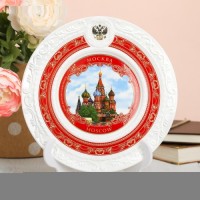 Декоративная тарелка "Храм Василия Блаженного"  