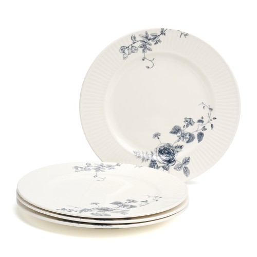 Набор закусочных тарелок из 4-х штук "BLUE GARDEN" 20 см. 