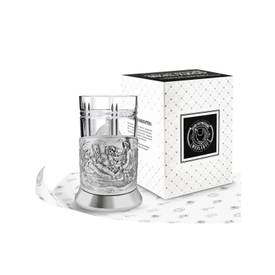 Набор для чая "Охотники" посеребренный Набор для чая "Охотники" посеребренный