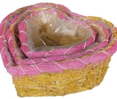 Набор корзин для флористики "Сердца" Набор корзин для флористики "Сердца"