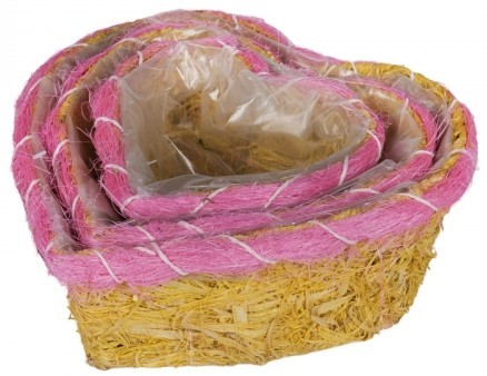 Набор корзин для флористики "Сердца"