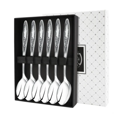 Набор чайной ложки "Пламя" посеребренный с чернением УЦЕНЕННЫЙ ТОВАР