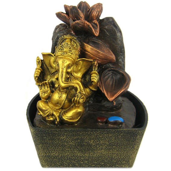 Фонтан Ганеш 21см полистоун