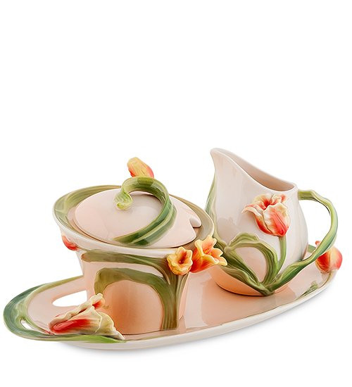 FM-83/ 2 Набор сахарница и молочник "Тюльпаны" (Pavone)