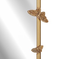 Зеркало настенное в латунной раме "Бабочки" антик 