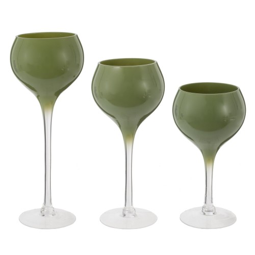 Набор из 3-х подсвечников, L W10,8 H25 см