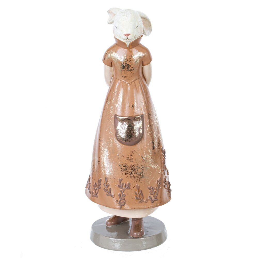 Фигурка декоративная "Зайка в платье", L8,5 W8,5 H24 см