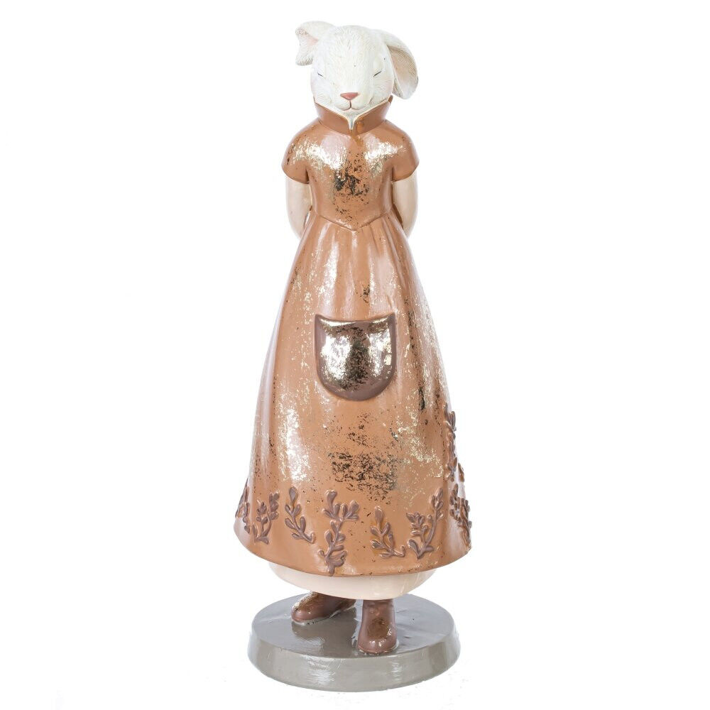 Фигурка декоративная "Зайка в платье", L8,5 W8,5 H24 см