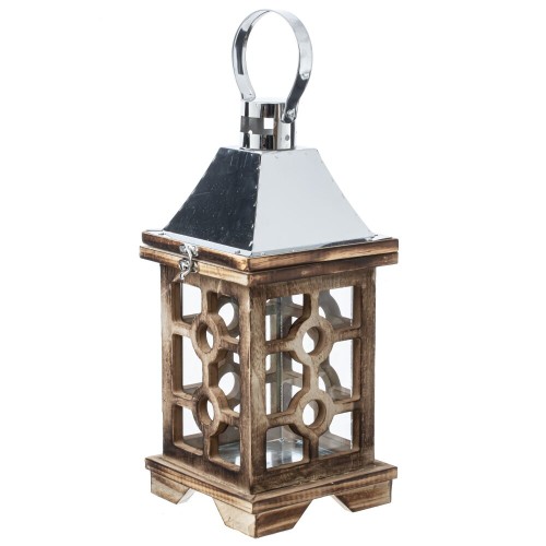 Подсвечник "Фонарь", L14 W14 H30 см