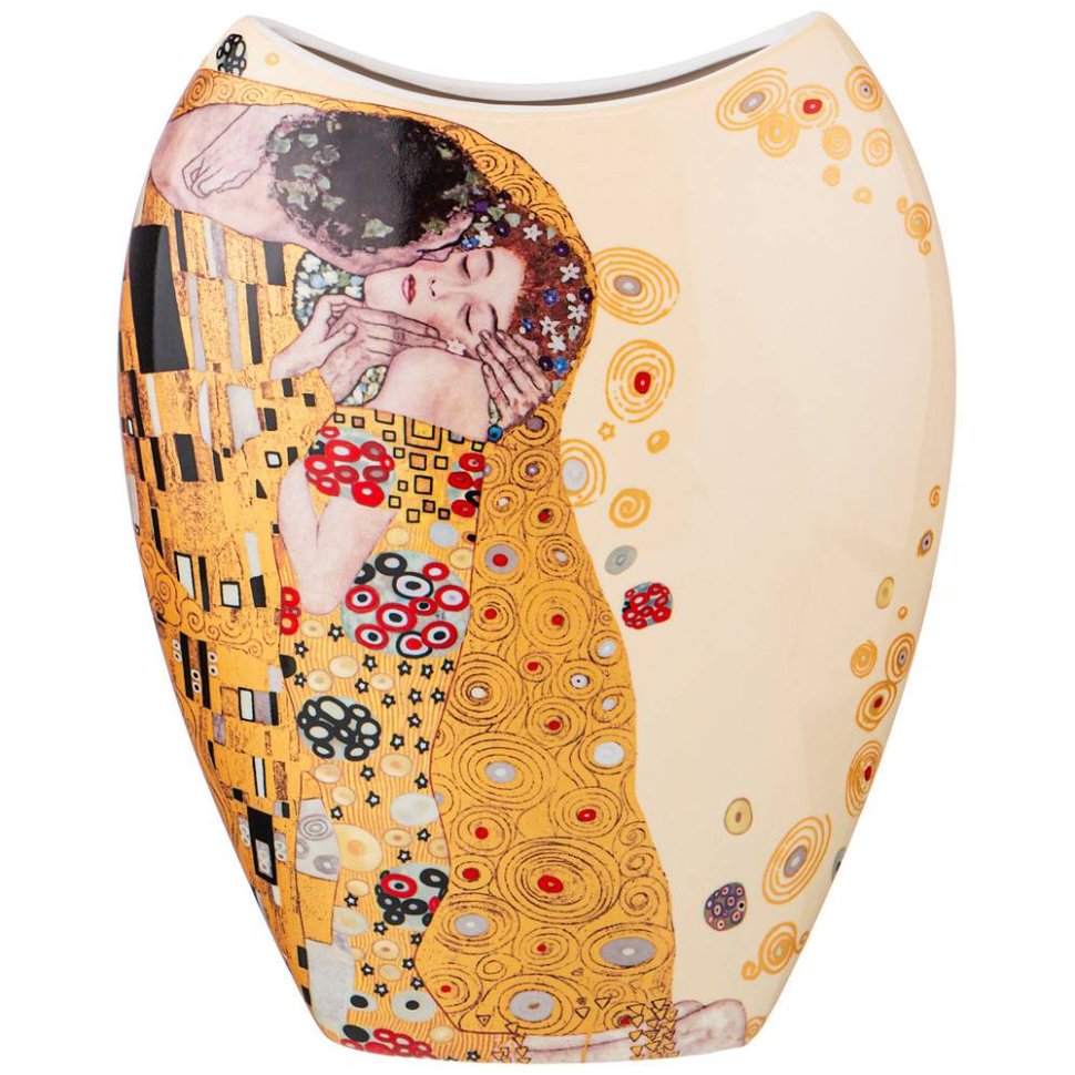 Ваза Lefard "Поцелуй" (г. Климт) 25,5 см, Кремовая
