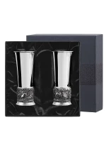 Набор стопок "Утка" посеребренный полированный с чернением