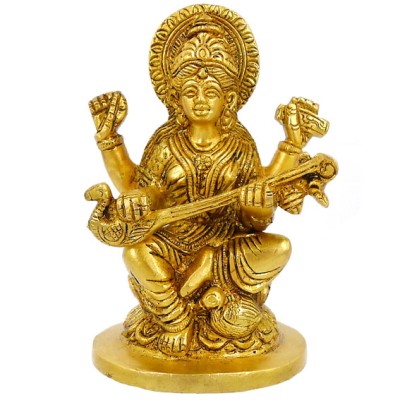 Сарасвати статуэтка бронза 110*78*68мм