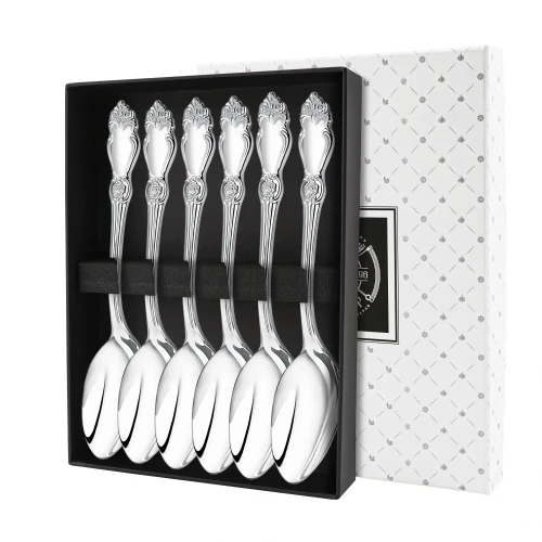 Набор чайной ложки "Серебряная Роза" посеребренный УЦЕНЕННЫЙ ТОВАР