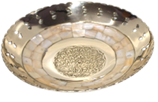 Конфетница латунь резная KANGURA полированная h-20 см