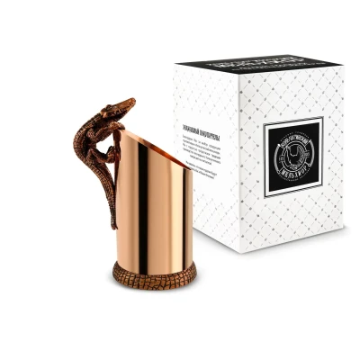 Карандашница "Крокодил" медная М1 черненая