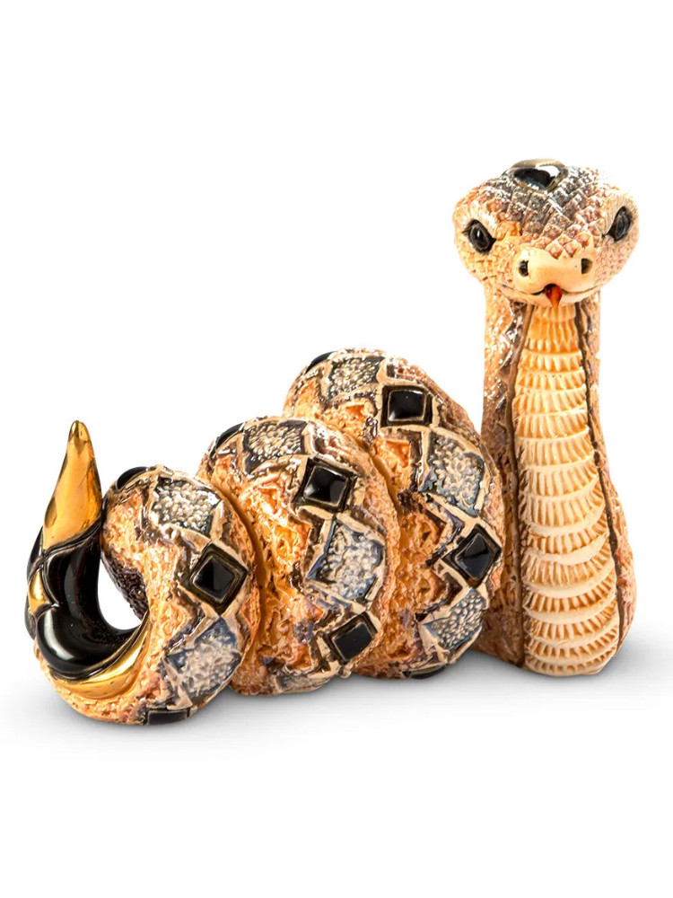Статуэтка коллекционная Змея золотистая