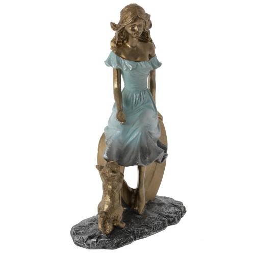 Фигурка декоративная "Девушка с кошкой", L13,5 W7 H20 см
