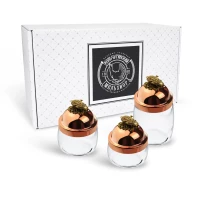 Набор банок под сыпучие продукты с медной крышкой "Кукуруза"