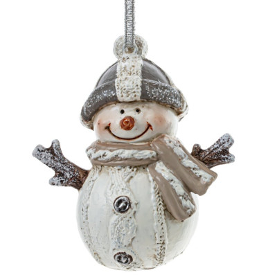 Фигурка декоративная "Снеговик", L8 W4 H8,5 см, 2в.