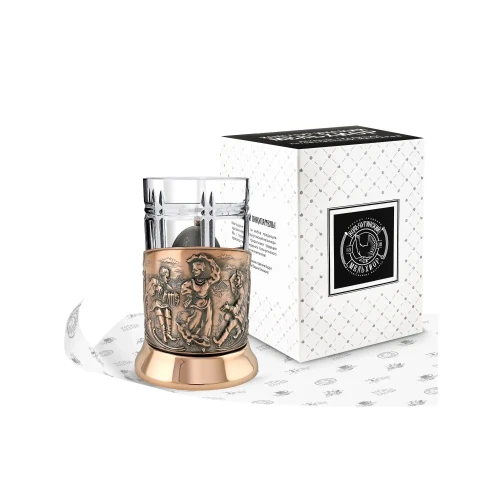 Набор для чая медный "Русские пляски"