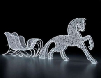 Сани с конём "Русская зима"